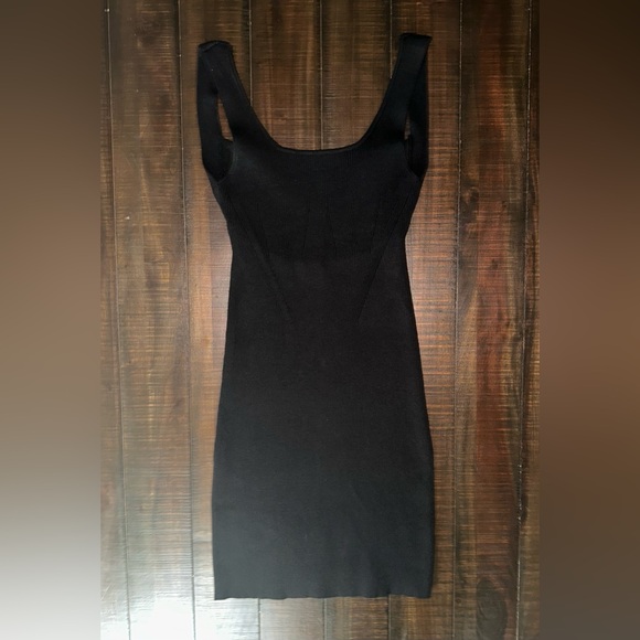 Gilli Black Ribbed Sleeveless Bodycon Dress - Picture 1 of 5